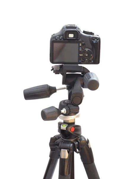 Professional modern DSLR camera on Modern tripod — Stock Photo, Image