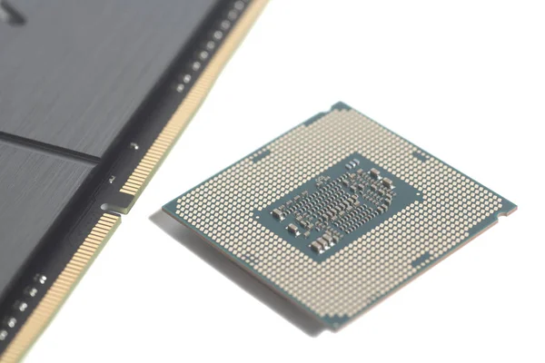 Memoria DDR4 ad alte prestazioni RAM e elaborazione centrale — Foto Stock