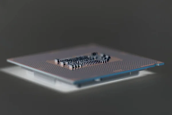 Unidade de processamento central processador de CPU microchip — Fotografia de Stock