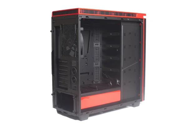 Desktop vazio caso de computador com ventilador refrigerador — Fotografia de Stock