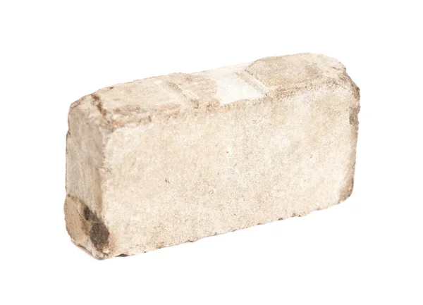 흰 바탕에 고립 된 벽돌 — 스톡 사진