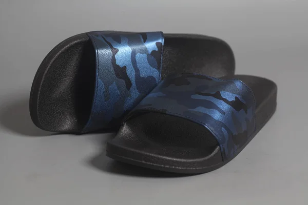 Mens Slippers Camouflage Military — Stock Photo, Image