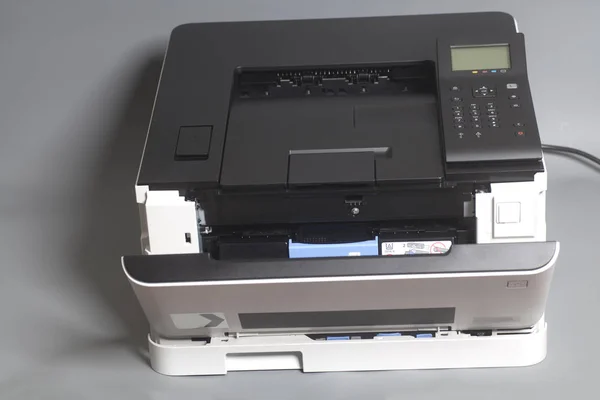 Laser color printer on gray background