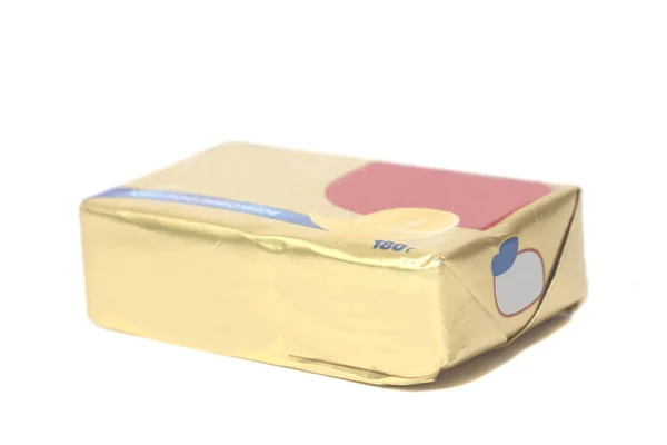 Stok van verpakte boter — Stockfoto