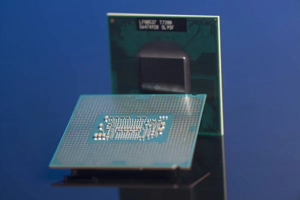 Unidade de processamento central processadores de CPU microchip — Fotografia de Stock