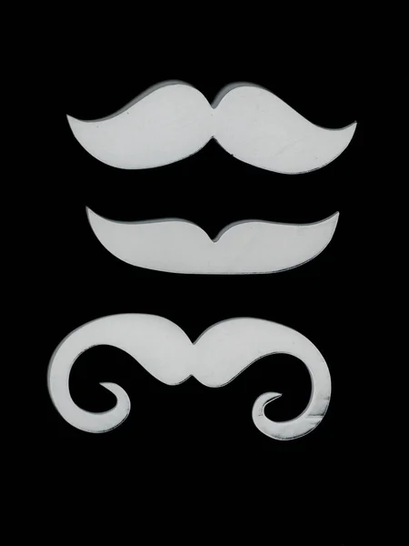 Conjunto de bigode em fundo preto — Fotografia de Stock