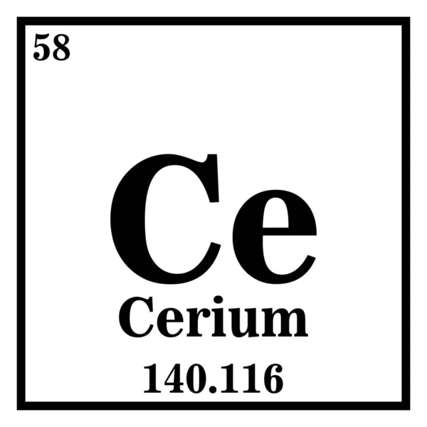 Cerium Periodisk tabell över elementen vektor illustration eps 10 — Stock vektor