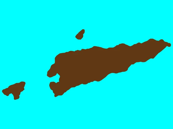 Timor oriental Carte Illustration vectorielle eps 10 — Image vectorielle
