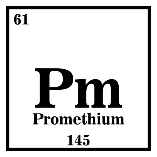 Promethium Periodiek Systeem van de Elementen Vector illustratie eps 10 — Stockvector