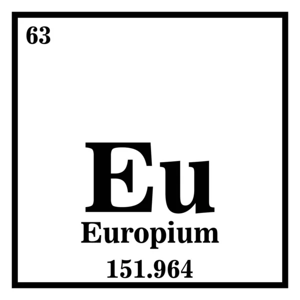Europium Tabela Periódica dos Elementos Ilustração vetorial eps 10 —  Vetores de Stock