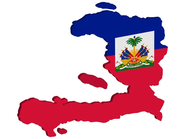 Haiti Mapa Bandeira Vector 3D —  Vetores de Stock