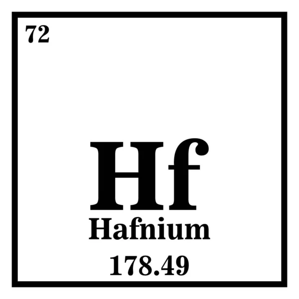 Hafnium Periodisk tabell över elementen vektor illustration eps 10 — Stock vektor