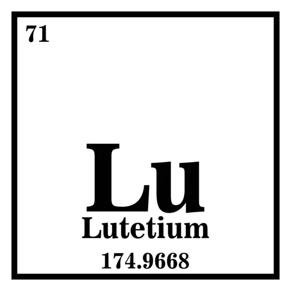 Lutetium Periodisk tabell över elementen vektor illustration eps 10 — Stock vektor