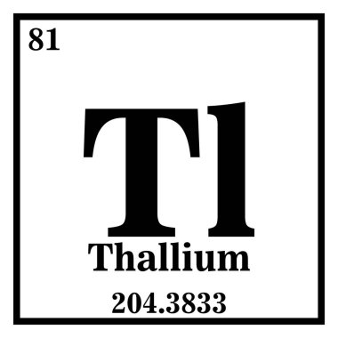 Elementler Vektör illüstrasyonunun Talyum Periyodik Tablosu 10 puan