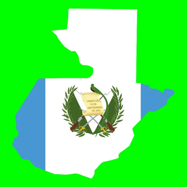 Guatemala Karte Flaggenvektor Abbildung Folge 10 — Stockvektor