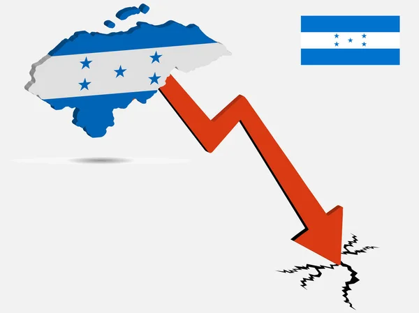 Концепция экономического кризиса в Гондурасе — стоковый вектор