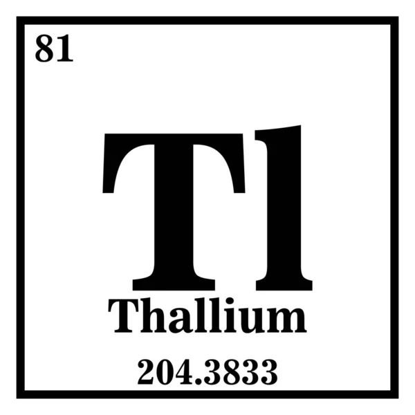 Thallium Tabela Periódica dos Elementos Ilustração vetorial eps 10 — Vetor de Stock