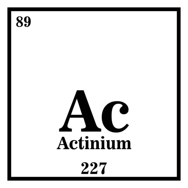 Actinium Tabla periódica de los elementos Vector ilustración eps 10 — Vector de stock