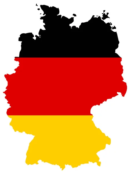 Allemagne carte drapeau vectoriel illustration eps 10 — Image vectorielle