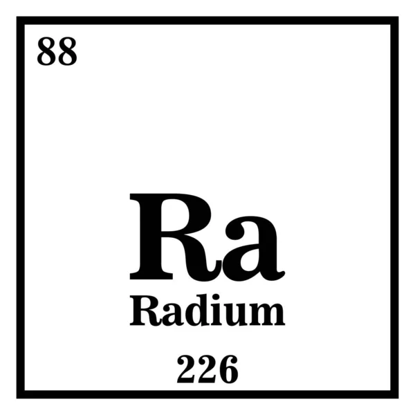 Radium Tableau périodique des éléments Illustration vectorielle eps 10 — Image vectorielle