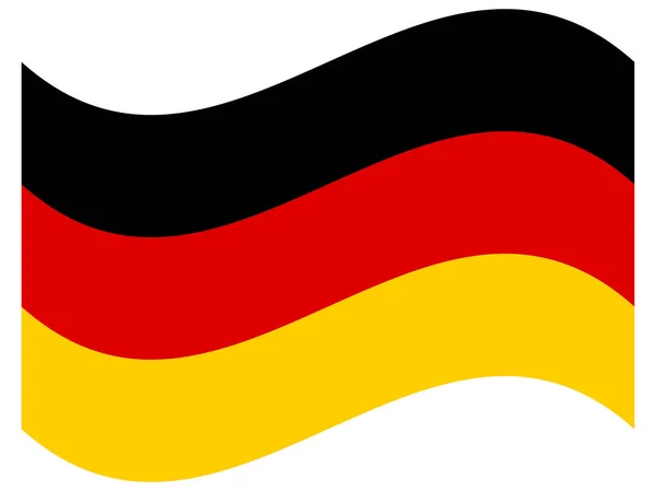 Deutschland Nationalflagge schwenkt Vektor-Symbol — Stockvektor