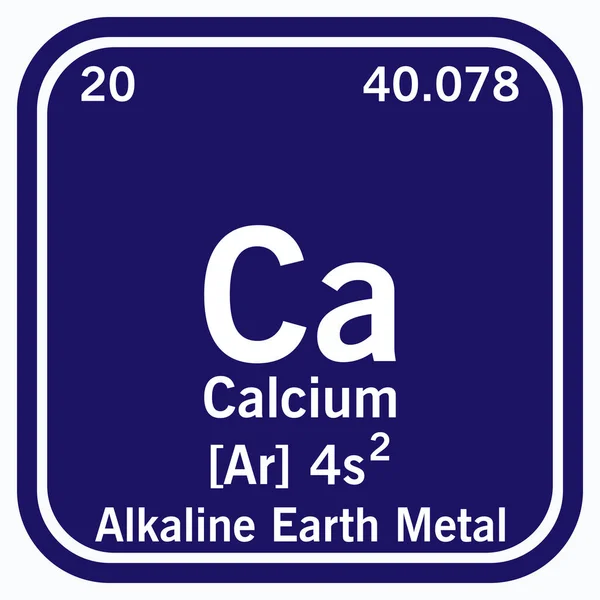 Периодическая таблица кальция векторной иллюстрации элементов eps 10 — стоковый вектор