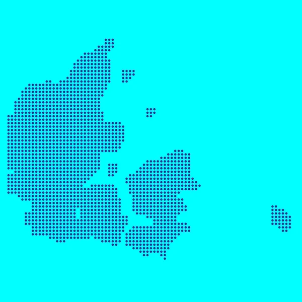 Mezzitoni Danimarca mappa Vettore illustrazione. EPS10 — Vettoriale Stock