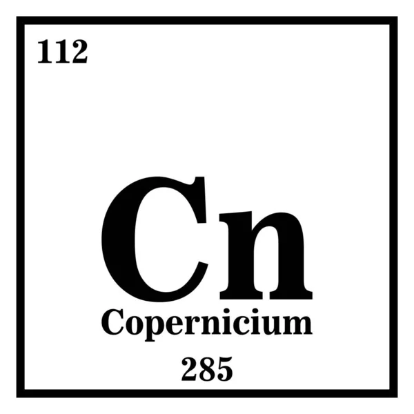 Kopernicium Periodisk tabell över elementen vektor illustration eps 10 — Stock vektor