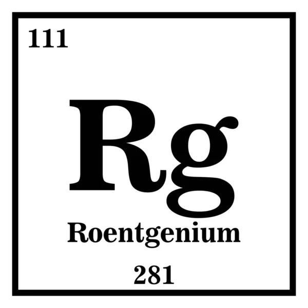 Roentgenium Periodisk tabell av elementen vektor illustration eps 10 — Stock vektor