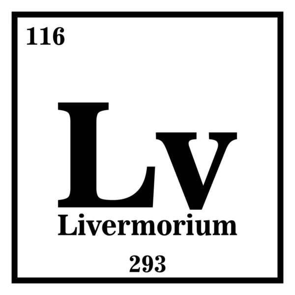 Livermorium Periodisk tabell över elementen vektor illustration eps 10 — Stock vektor