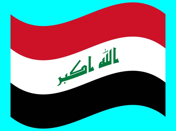 Flagge des irakischen Vektors wehen — Stockvektor