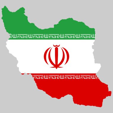 İran Vektörünün Harita Bayrağı
