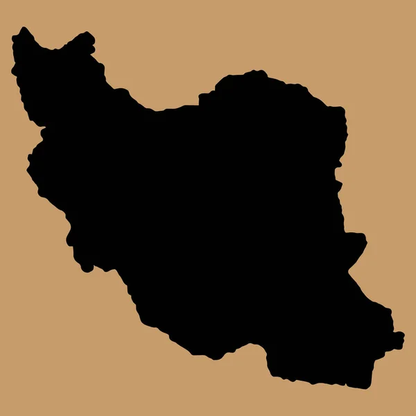 Karte Silhouette des iranischen Vektors — Stockvektor