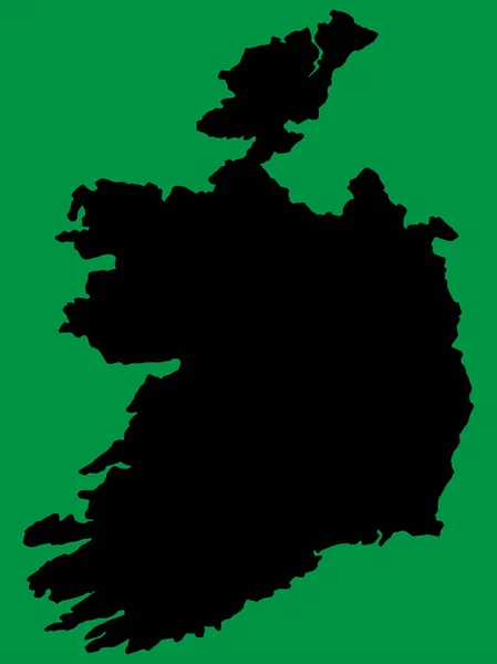 Mapa sylwetka irlandzkiego wektora — Wektor stockowy