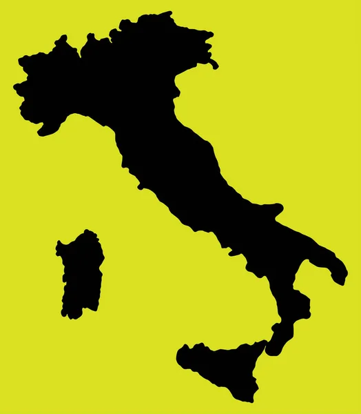 Mapa silueta de Italia Vector — Archivo Imágenes Vectoriales
