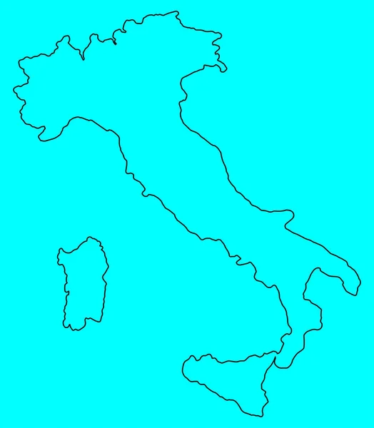 Overzicht Italië kaart silhouet vector — Stockvector