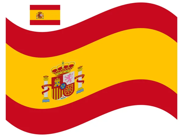 Flagge Spaniens wehen — Stockvektor