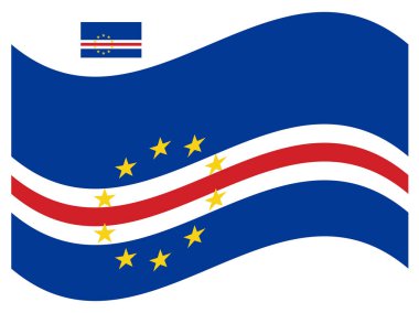 Cape Verde Vektörünün Dalga Bayrağı