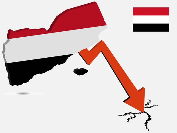 Conceito de crise econômica do Iêmen ilustração vetorial eps 10 —  Vetores de Stock