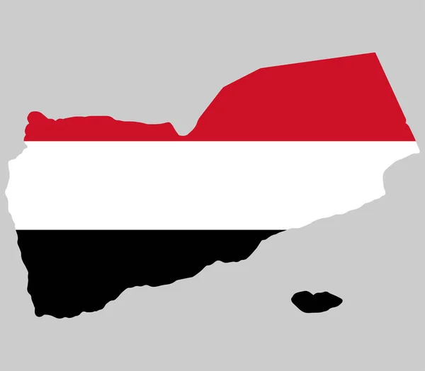 Yemen mapa bandera vector ilustración Eps 10 — Vector de stock