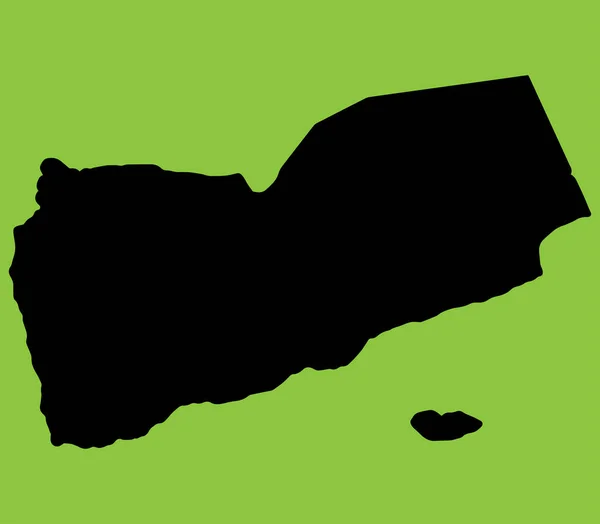 Yemen map silhouette vector illustration Eps 10 — ストックベクタ