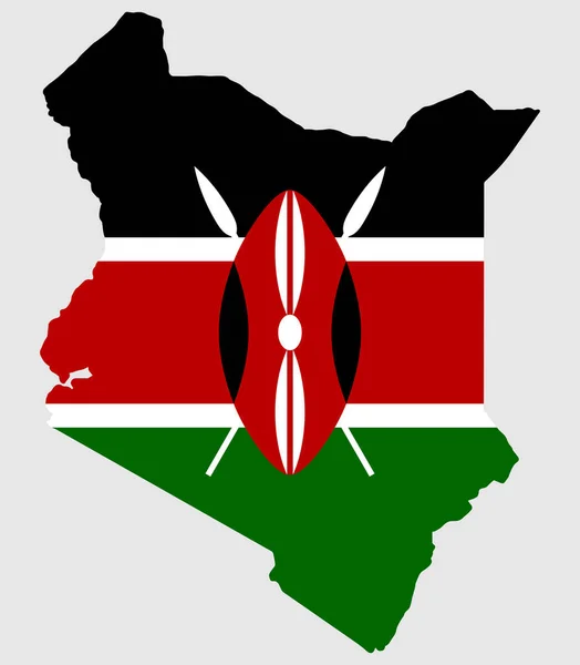 Map Kenya Flag Vector illustration Eps 10 — ストックベクタ