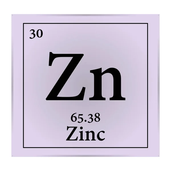 Tabla periódica de zinc de los elementos Vector ilustración eps 10 — Archivo Imágenes Vectoriales