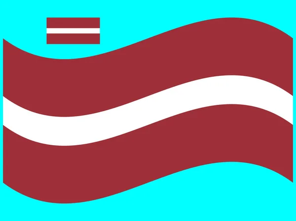 Wave Latvia Flag Vector illustration Eps 10 — стоковий вектор