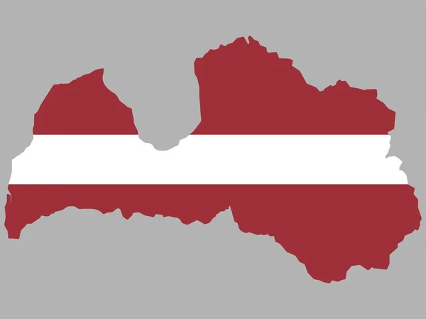 ラトビア地図旗ベクトル図Eps 10 — ストックベクタ