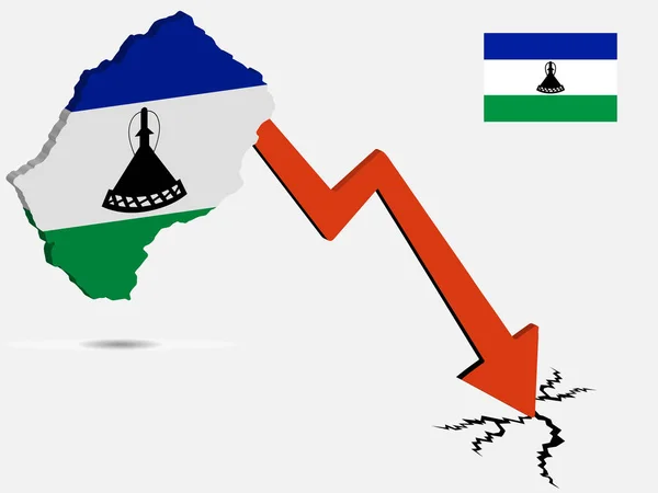 Ilustração do vetor de crise econômica do Lesoto Eps 10 —  Vetores de Stock