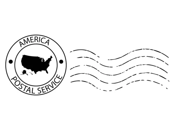 Amerika postzegel Vector illustratie ps 10 — Stockvector