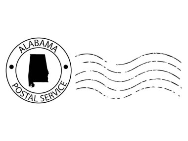 Alabama posta pulu vektör illüstrasyonu Eps 10