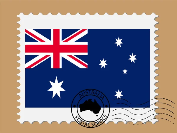 Australia Bandera Postage Stamp Vector illustration Eps 10 — Vector de stock