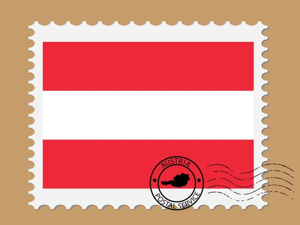 Oostenrijk Vlag Postzegel Vector illustratie Eps 10 — Stockvector